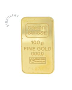 Fintgullbarre Sirkulert Credit Suisse 100 g
