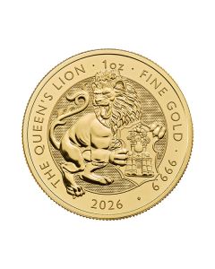 1 oz Tudor Beasts Queens Lion Gullmynt 2026