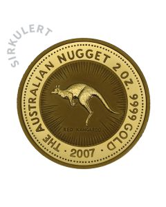 2 oz Sirkulert Australian Nugget Gullmynt