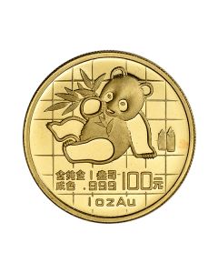 1 oz Sirkulert Chinese Panda Gullmynt