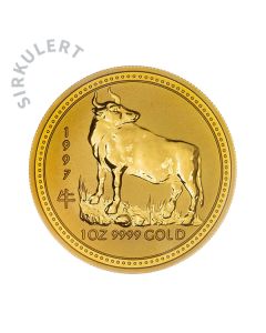 1 oz Sirkulert Lunar Year Of The Ox Gullmynt