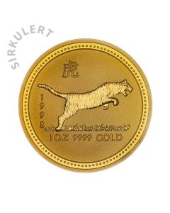 1 oz Sirkulert Lunar Year Of The Tiger Gullmynt
