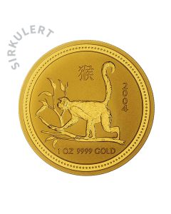 1 oz Sirkulert Lunar Year Of The Monkey Gullmynt