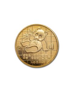 1/2 oz Sirkulert Chinese Panda Gullmynt
