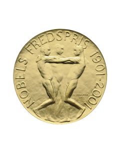 1/2 oz Sirkulert Nobels Fredspris 100 år Gullmynt