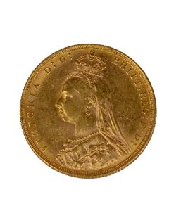 Sirkulert Britisk Sovereign Gullmynt