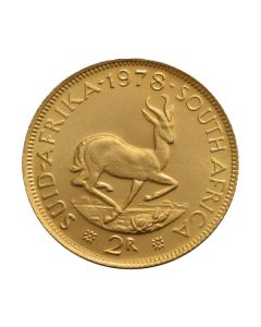 Sirkulert SA 2 Rand Gullmynt