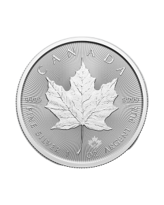 1 oz Sirkulert Maple Leaf Sølvmynt