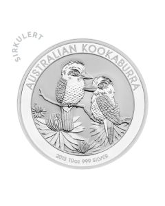 10 oz Sirkulert Sølvmynt Australian Kookaburra