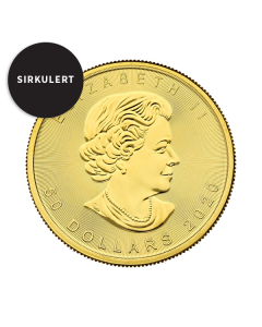 1 oz Sirkulert Maple Leaf Gullmynt