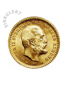 Sirkulert Svensk 5 Kronor Gullmynt