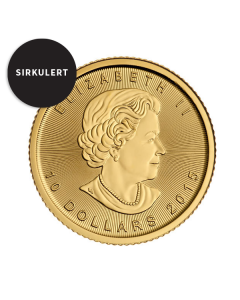 1/4 oz Sirkulert Maple Leaf Gullmynt