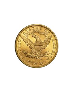 Sirkulert 10 Dollar Liberty Head Gullmynt