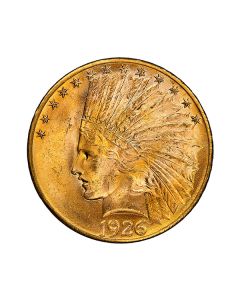 Sirkulert 10 Dollar Indian Head Gullmynt