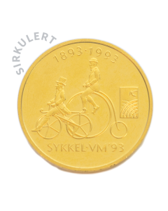 1/2 oz Sirkulert Sykkel VM 93 Gullmynt